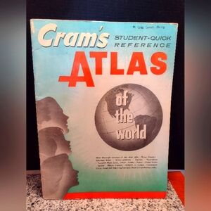 Crams 34 Pg Atlas Of The World (Student Quick Reference Guide) Includes Lat/Long